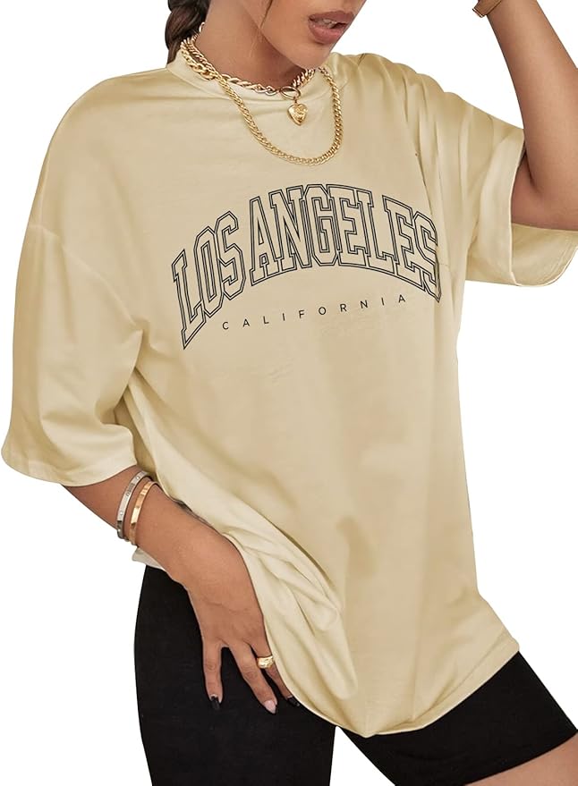 LVWQ Women’s Summer T-Shirts – Loose Fit Casual Tops, Lightweight Fashion Short Sleeve Tees for Daily Wear