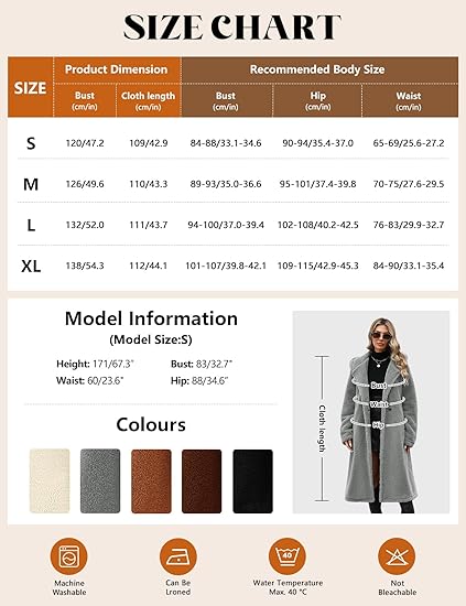 LVWQ Women’s Winter Fuzzy Fleece Coat – Long Lapel Cardigan Jacket with Hood, Warm Fluffy Outerwear for Cold Weather