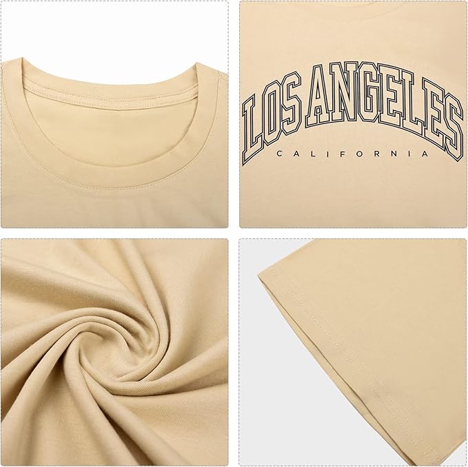 LVWQ Women’s Summer T-Shirts – Loose Fit Casual Tops, Lightweight Fashion Short Sleeve Tees for Daily Wear
